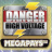 Danger High Voltage Megapays logo